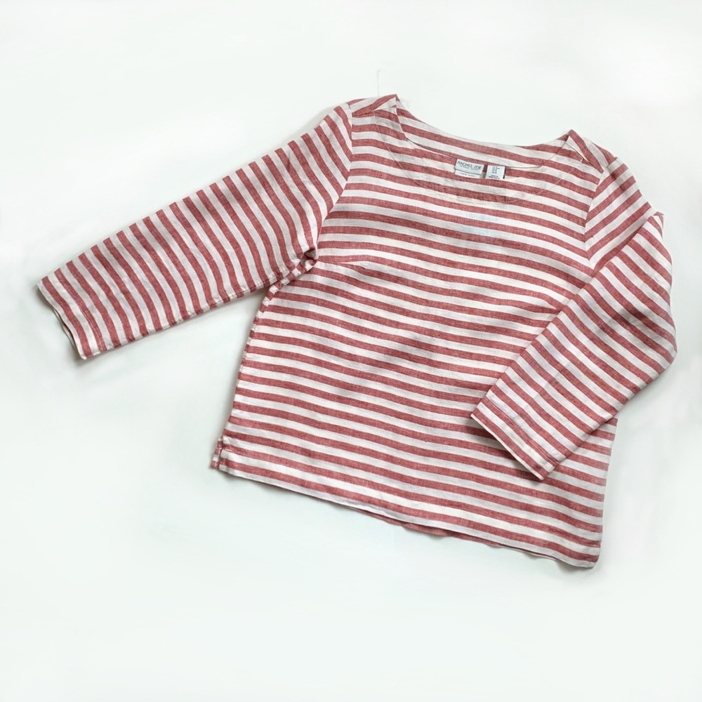 Rachel Zoe Striped Linen Top NWT